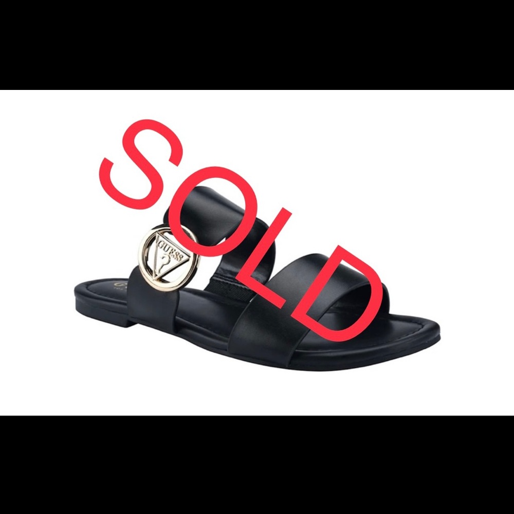 Guess Flat Lowered Double Band Slide Sandals